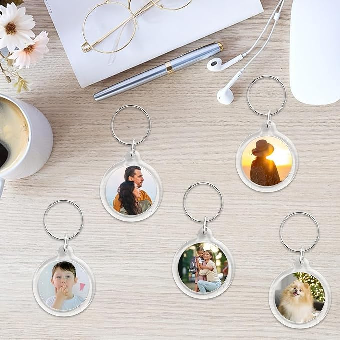 LLAVERO REDONDO EN ACRILICO PARA FOTOS