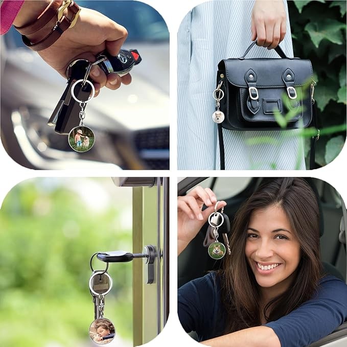 LLAVERO REDONDO EN ACRILICO PARA FOTOS