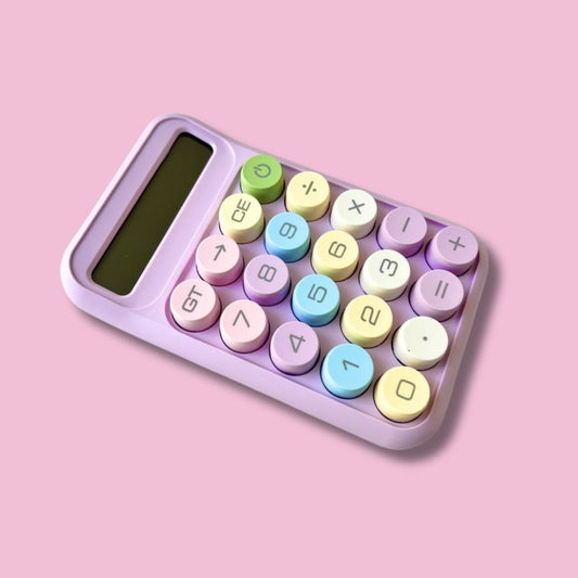 CALCULADORA LILA DE 10 DIGITOS