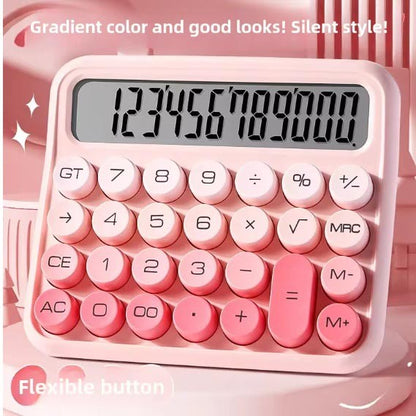 CALCULADORA ROSA GRANDE DE 10 DIGITOS