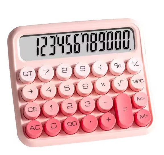 CALCULADORA ROSA GRANDE DE 10 DIGITOS