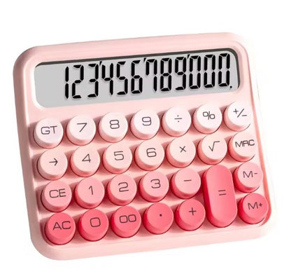 CALCULADORA ROSA GRANDE DE 10 DIGITOS