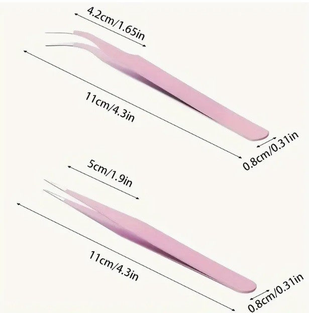 SET DE PINZAS ROSA (2 PCS)