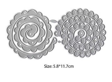 SET TROQUELES ROSAS PARA ENROLLAR (2 PCS)