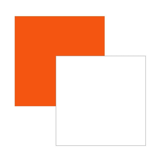 VINILO ADHESIVO NARANJA NEON Y BLANCO 30.5 X 30.5 CM (2 PCS)