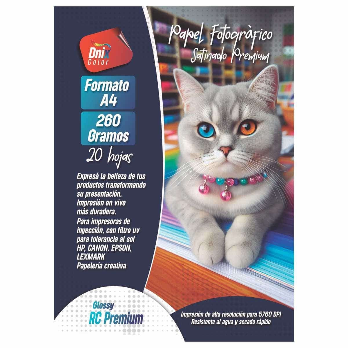 PAPEL FOTOGRAFICO SATINADO BRILLANTE 260gr (20 HOJAS)