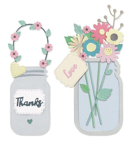 TROQUEL THINLITS TARRO DE FLORES SIZZIX (17 PCS)