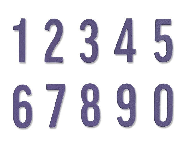 TROQUEL THINLITS NUMEROS EN NEGRITA SIZZIX (10 PCS)