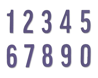 TROQUEL THINLITS NUMEROS EN NEGRITA SIZZIX (10 PCS)