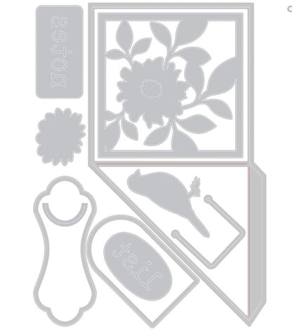 TROQUEL THINLITS BOLSILLO FLORAL Y SUJETAPAPELES EILEEN HULL SIZZIX (10 PCS)