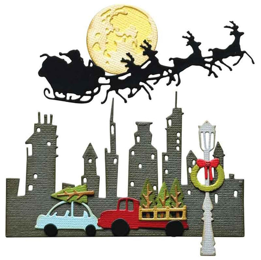 TROQUEL THINLITS NAVIDAD MAGICA TIM HOLTZ SIZZIX (12 PCS)