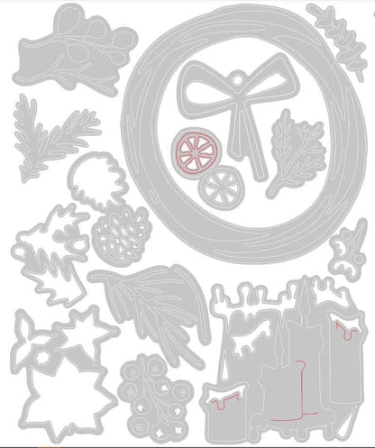 TROQUEL THINLITS CORONA FESTIVA TIM HOLTZ SIZZIX (14 PCS)