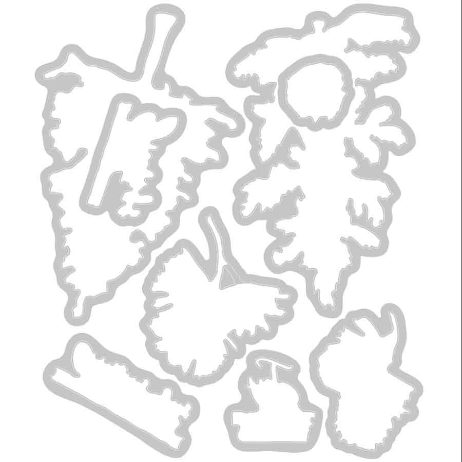 SELLOS Y TROQUELES PINO VACACIONAL SIZZIX (19 PCS)