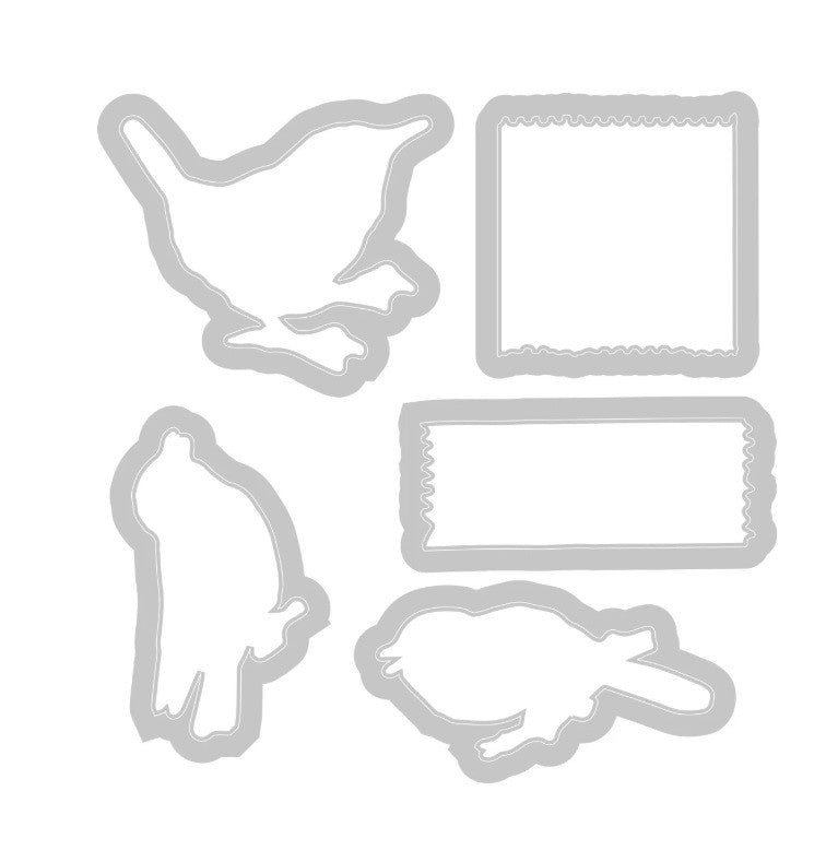 SELLOS Y TROQUELES CANTO DE PAJARO SIZZIX (28 PCS)