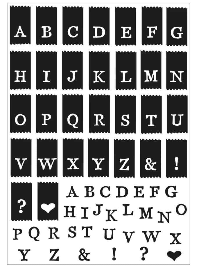 SELLOS Y TROQUELES MINI ALFABETO SIZZIX (70 PCS)