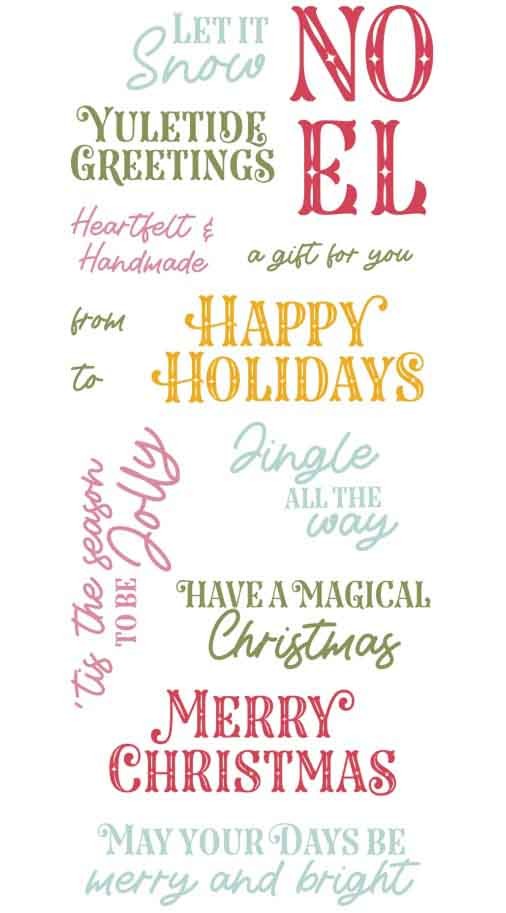 SELLOS FELICITACION NAVIDEÑA SIZZIX (13 PCS)