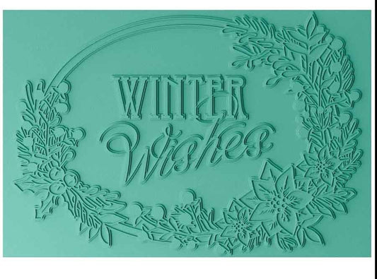 FOLDER DE EMBOSSING DESEOS DE INVIERNO A6 SIZZIX (1 PC)