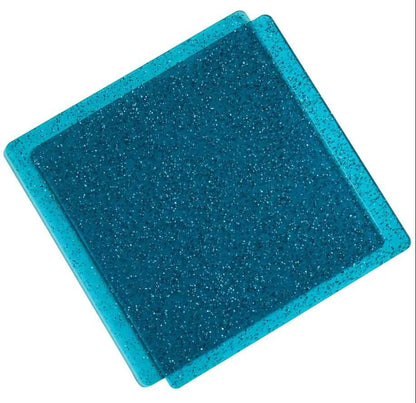 BASES DE CORTE BIG SHOT AZUL VERDOSO CON GLITTER (2 PCS)