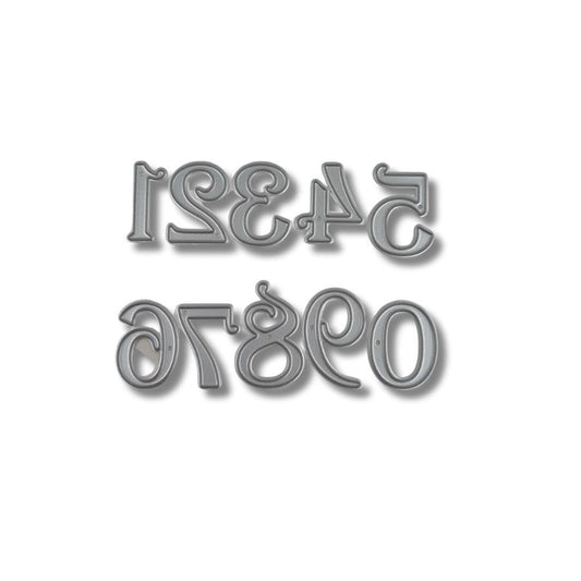 SET DE TROQUELES NUMEROS CURSIVA  (10 PCS)