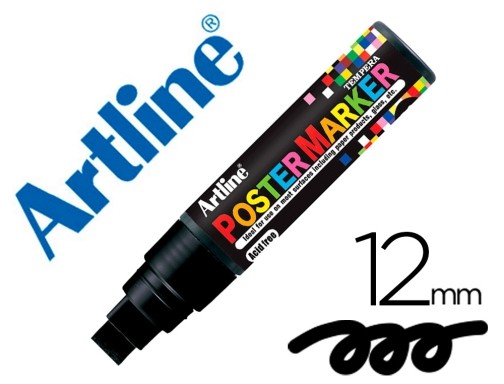 MARCADOR DE TEMPERA POSTER MARKER 12MM NEGRO EPP-12