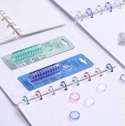 DISCOS PARA ENCUADERNAR MENTA 2cm x 12 pcs