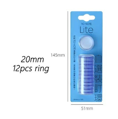 DISCOS PARA ENCUADERNAR AZUL 2cm x 12 pcs