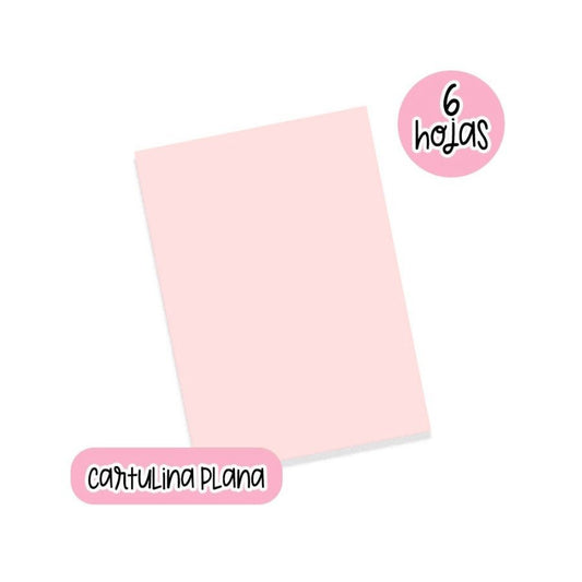 CARTULINA PLANA PALO DE ROSA (22 X 28 CM) 6 HOJAS