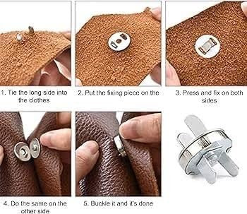 BOTONES DE CIERRE MAGNETICO PARA AGENDAS DORADOS (5 JUEGOS)