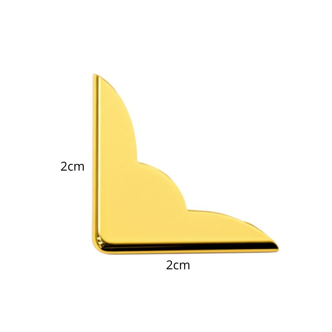 ESQUINAS METALICAS FESTONEADAS DORADO 2CM (6 pcs)