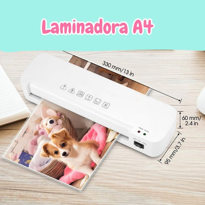 LAMINADORA Y PLASTIFICADORA A4 BLANCA