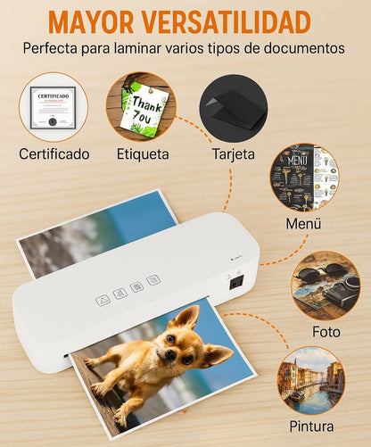 LAMINADORA Y PLASTIFICADORA A4 BLANCA