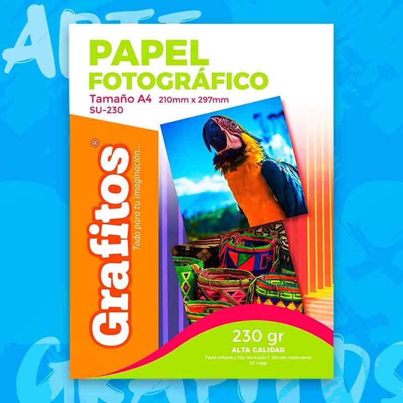 PAPEL FOTOGRÁFICO GRAFITO 230gs  (20 hojas)
