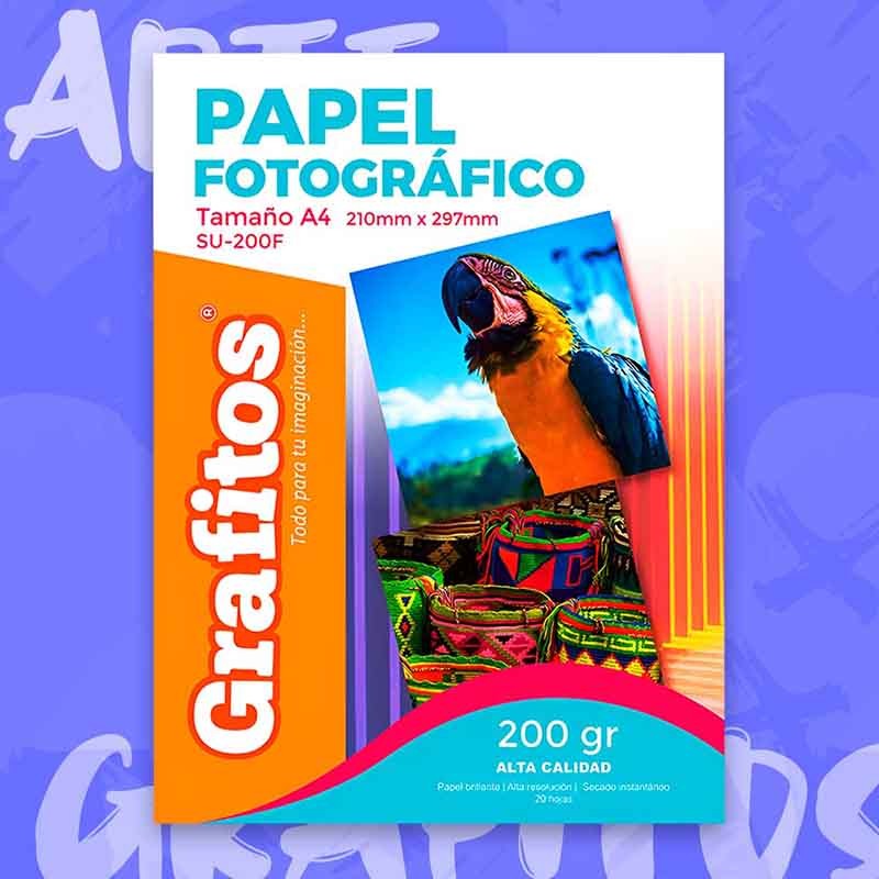 PAPEL FOTOGRAFICO GRAFITO A4 200 GR (20 HOJAS)
