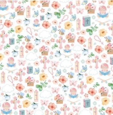 SET DE PAPELES MI PRIMERA ILUSIÓN NIÑA JOHANNA RIVERO 30X30CM (22 HOJAS)