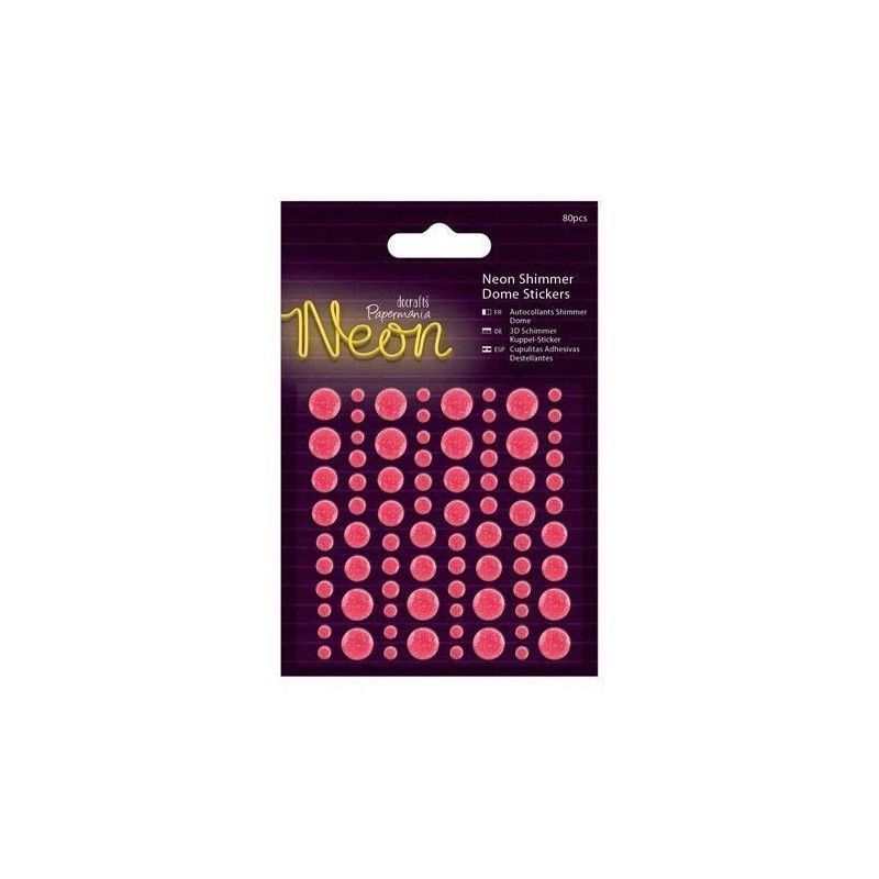 ENAMEL DOTS ROSA NEON (80 PCS)