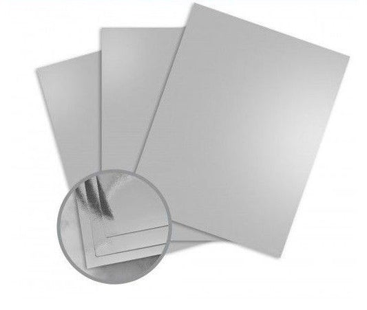 CARTULINA ESPEJO PLATA 14cm x 21cm (10 PCS)