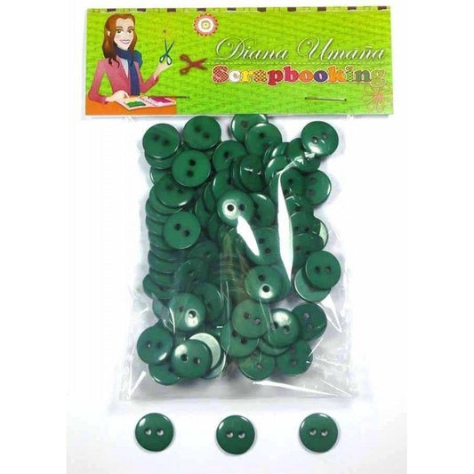 BOTONES VERDES (100 PCS)