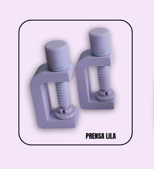 MINI PRENSA LILA EN 3D  (2 piezas)