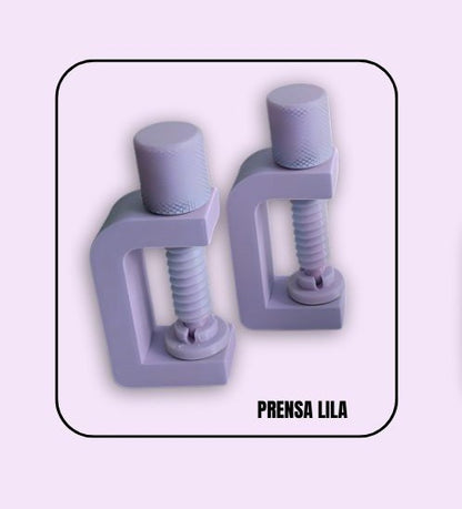 MINI PRENSA LILA EN 3D  (2 piezas)