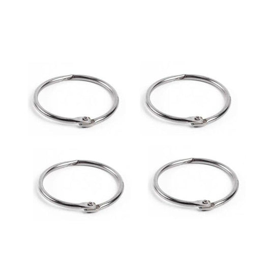 ARGOLLAS ABATIBLES PARA ENCUADERNAR PLATA 1” (4 PCS)