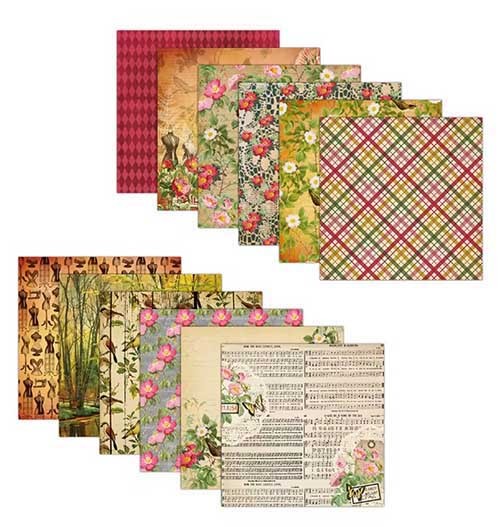 SET DE PAPELES HAPPILY EVER AFTER DE 30.5 X 30.5 CM (24 HOJAS)