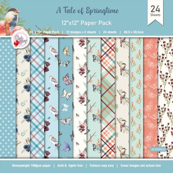 SET DE PAPELES A TALE OF SPRINGTIME DE 30.5 X 30.5 CM ( 24 HOJAS)