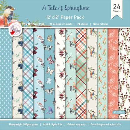 SET DE PAPELES A TALE OF SPRINGTIME DE 30.5 X 30.5 CM ( 24 HOJAS)