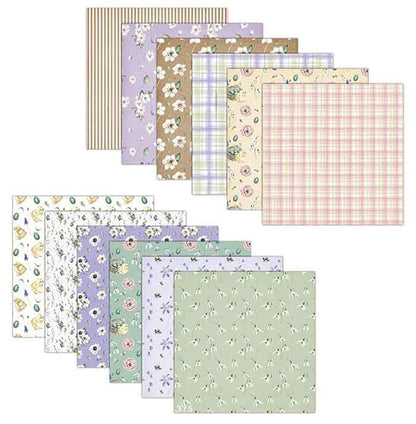 SET DE PAPELES IN FULL BLOOM DE 30.5 X 30.5 CM (24 HOJAS)