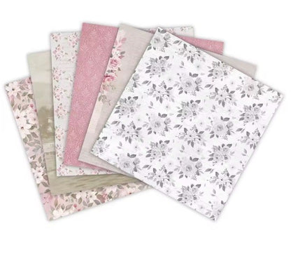 SET DE PAPELES ELEGANT FLOWERS DE 30.5 X 30.5 CM (24 HOJAS)