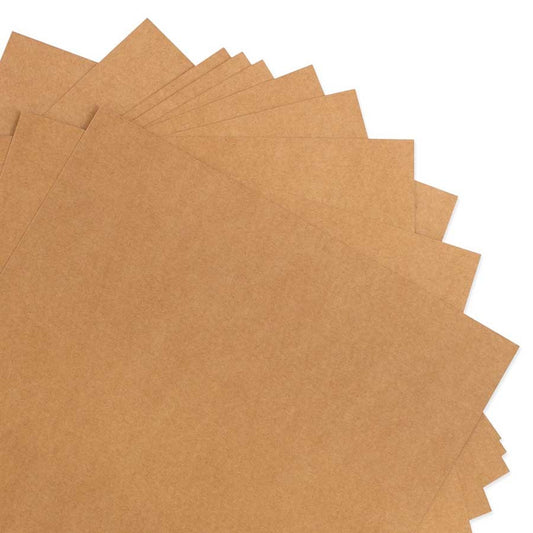 CARTULINA KRAFT COLOR NATURAL 295 GRS 30.5CM X 30.5 CM (6 HOJAS)