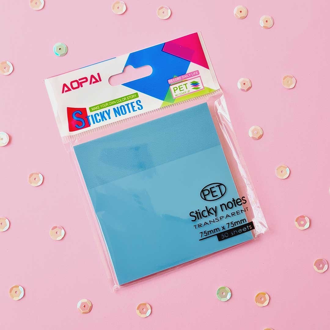 NOTAS ADHESIVAS TRASPARENTES PET (50 HOJAS)