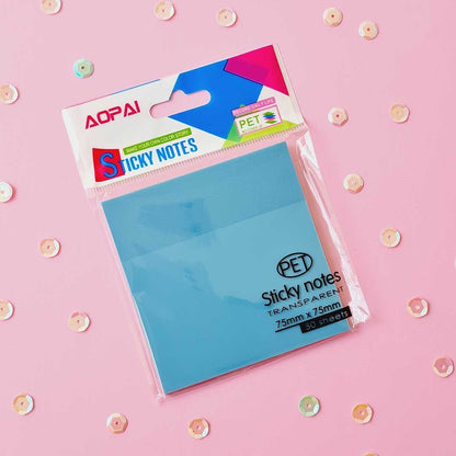 NOTAS ADHESIVAS TRASPARENTES PET (50 HOJAS)