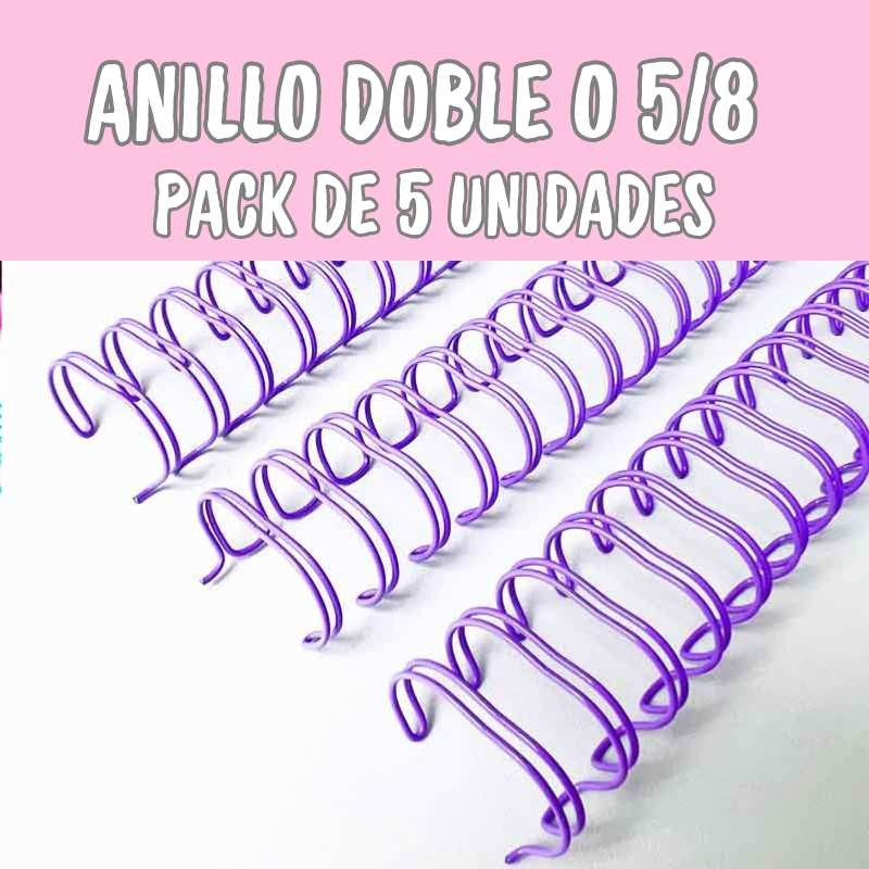 ANILLO METALICO LILA PARA ARGOLLAR 5/8 (16MM) 5PCS