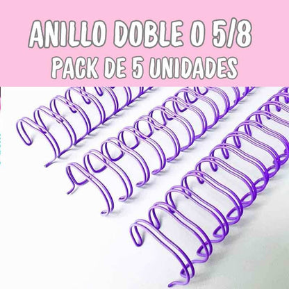 ANILLO METALICO LILA PARA ARGOLLAR 5/8 (16MM) 5PCS